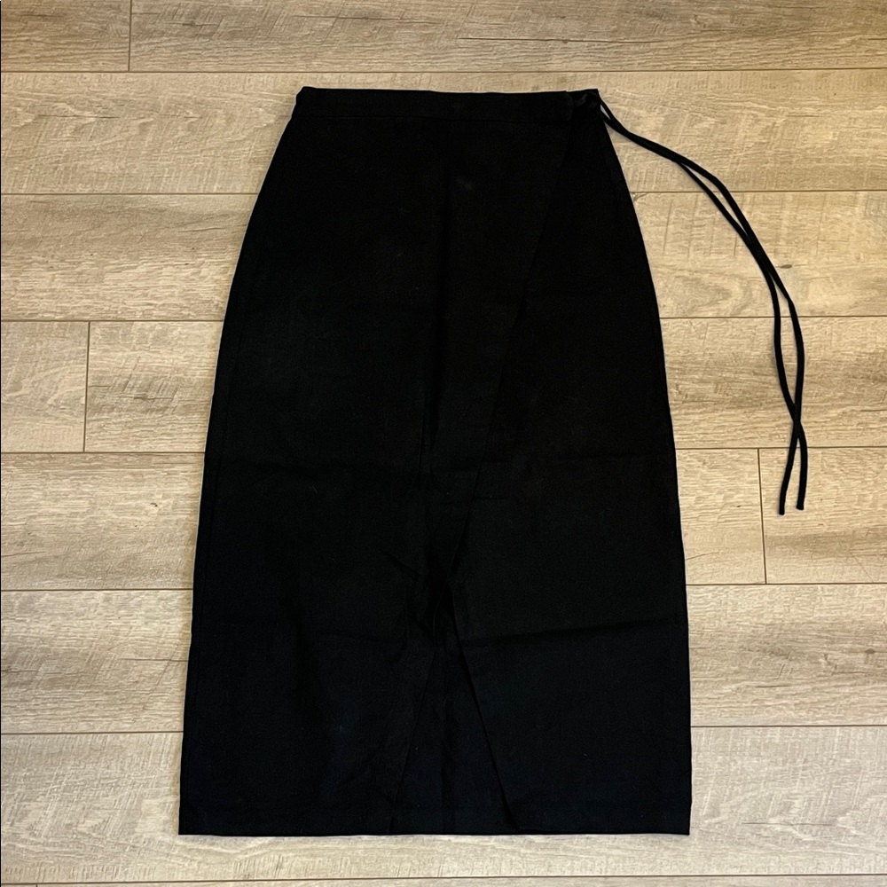 Decade Studio Linen Wrap Skirt